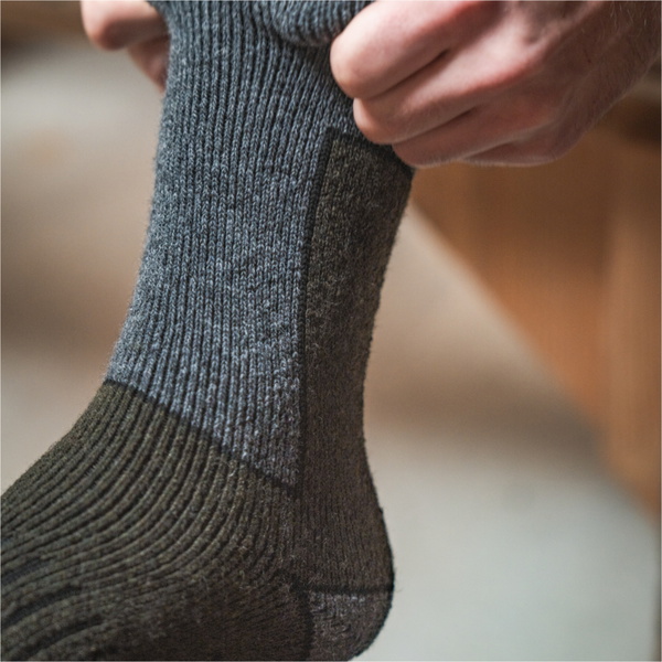 2025 Seeland Mens Field Thermo Sock - 2 Pack 40558017925 - Pine Green Melange / Grey Melange